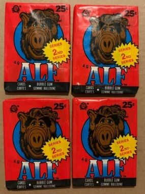4 PACKS ALF 1987 O-Pee-Chee OPC Sealed Trading Card Wax Pack